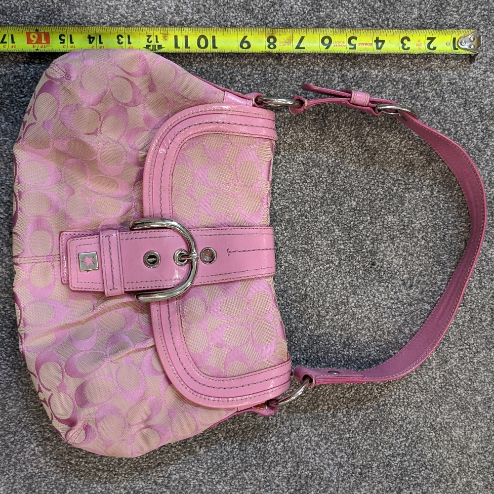 Coach shoulder bag pink used